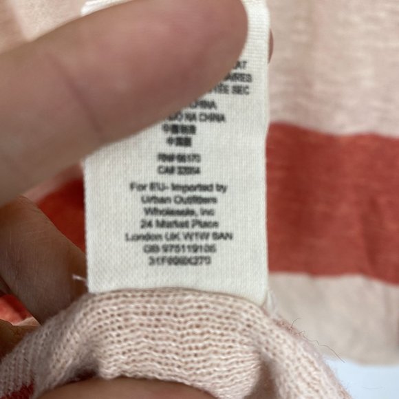 Free People Pink Striped Sweater XS  - Picture 6 of 9